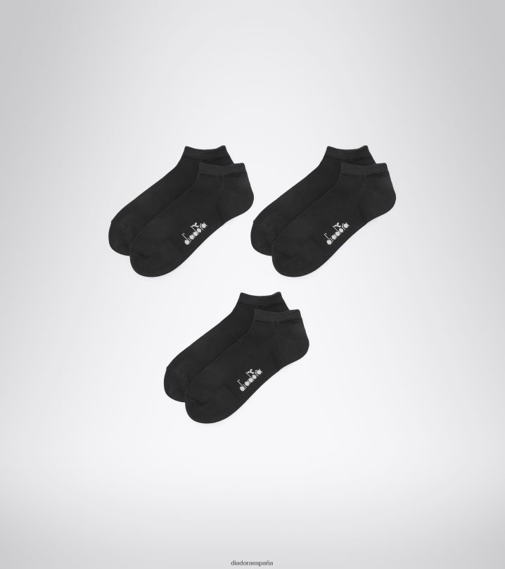 Pack de 3 calcetines u.invisibles 8T8H4Z534 negro hombres Diadora accesorios