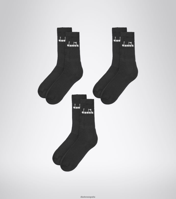 Pack de 3 calcetines u.mid 8T8H4Z510 negro hombres Diadora accesorios