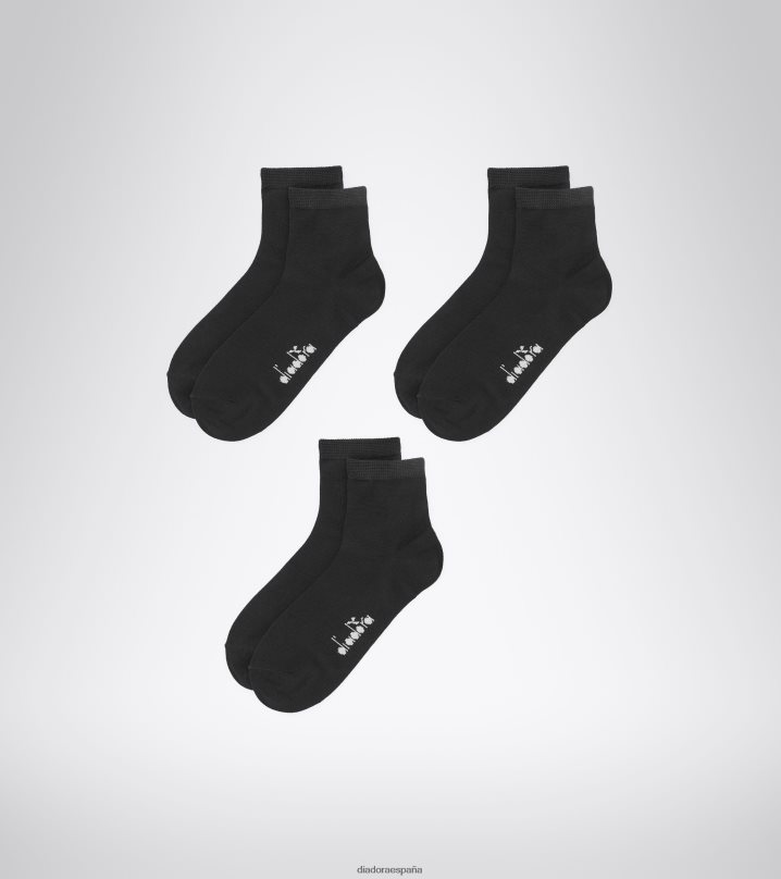 Pack de 3 pares de calcetines u.cuartos 8T8H4Z523 negro hombres Diadora accesorios