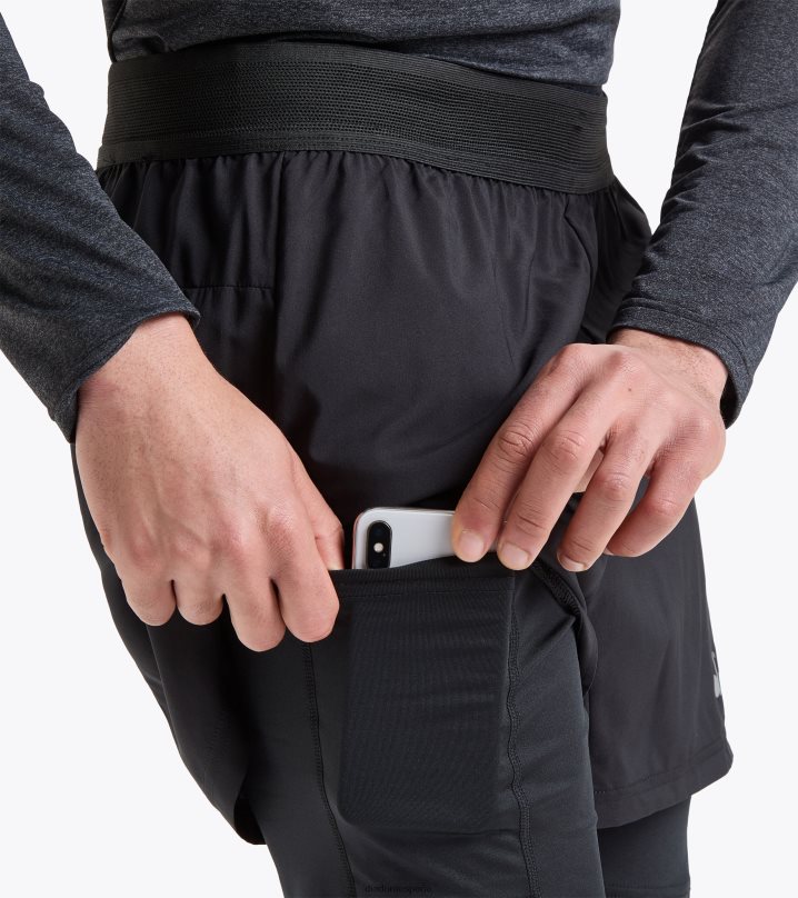 bermuda doble capa be one 8T8H4Z304 negro hombres Diadora vestir