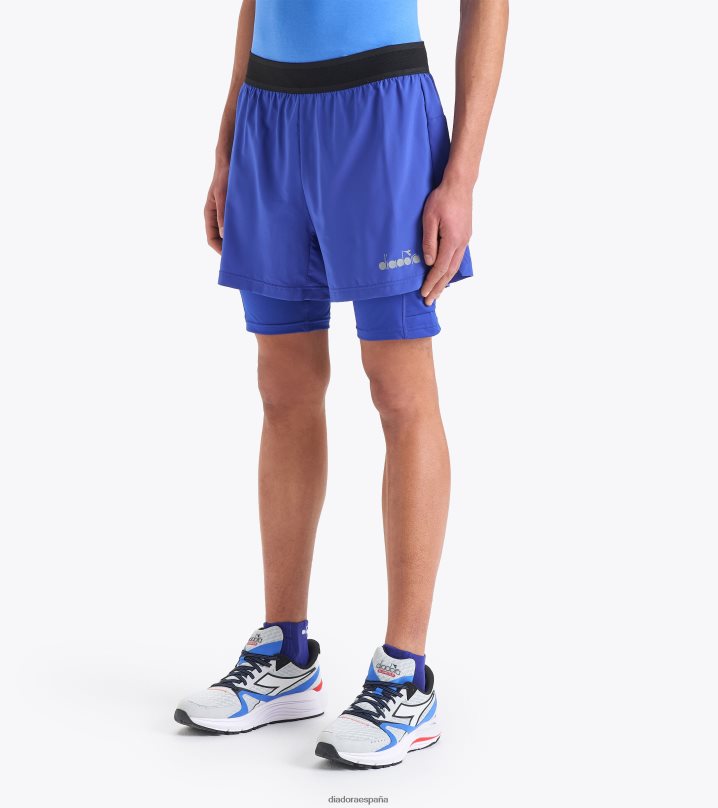 bermuda doble capa be one 8T8H4Z305 azul imperial hombres Diadora vestir