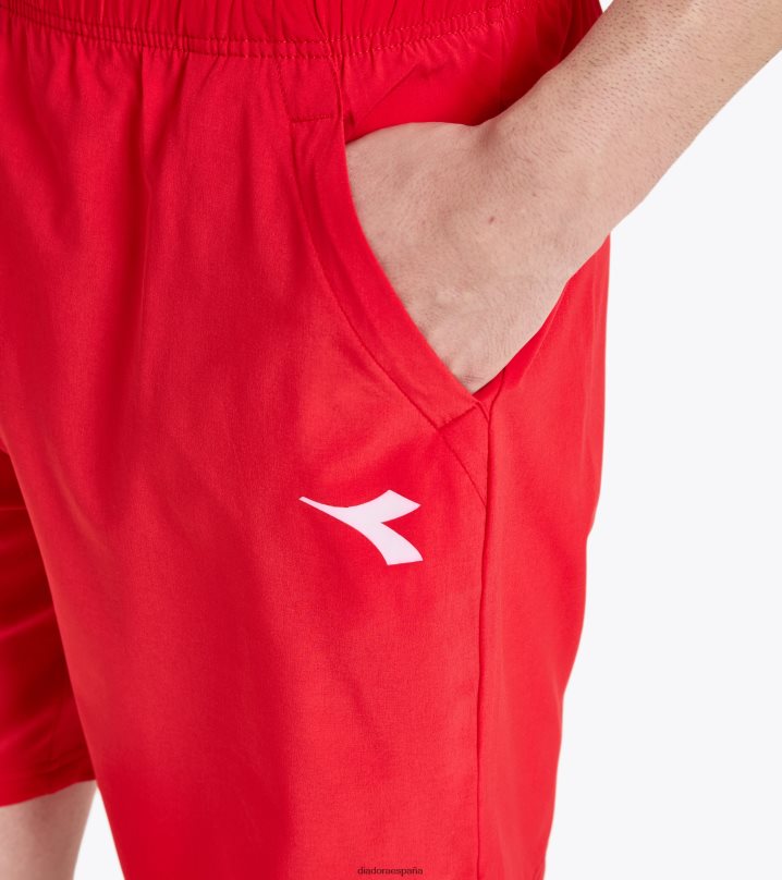 cancha corta 8T8H4Z433 tomate rojo hombres Diadora vestir