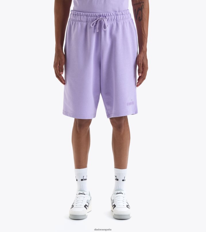 logotipo de bermuda spw 8T8H4Z324 Rosa purpura hombres Diadora vestir