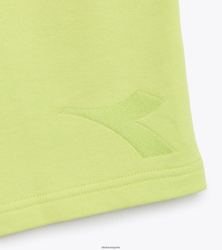 logotipo de bermuda spw 8T8H4Z327 verde lima oscuro hombres Diadora vestir