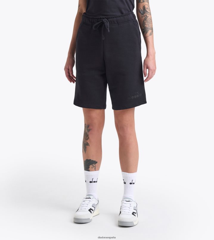 logotipo de bermuda spw 8T8H4Z328 negro hombres Diadora vestir