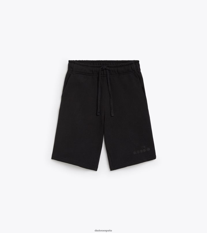 logotipo de bermuda spw 8T8H4Z328 negro hombres Diadora vestir