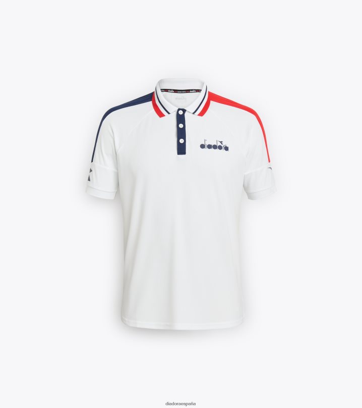 icono de polo ss 8T8H4Z306 blanco óptico hombres Diadora vestir
