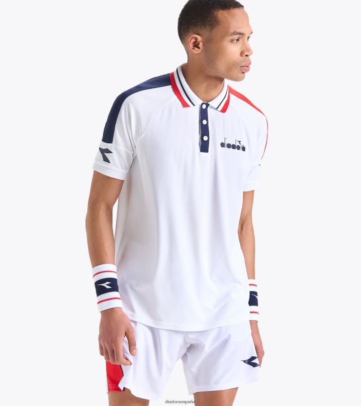 icono de polo ss 8T8H4Z306 blanco óptico hombres Diadora vestir