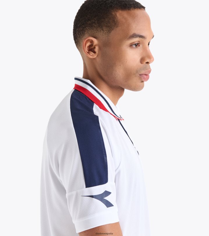 icono de polo ss 8T8H4Z306 blanco óptico hombres Diadora vestir