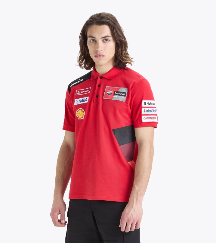 réplica de polo ducati mgp23 8T8H4Z274 ducati mgp rojo/negro hombres Diadora vestir