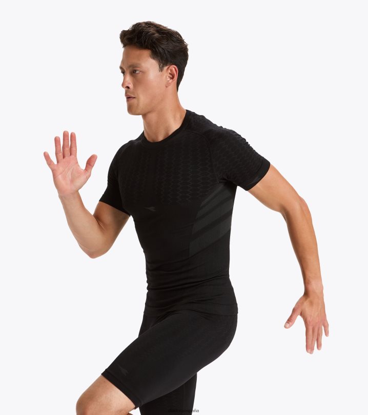 acto de camiseta ss 8T8H4Z393 negro hombres Diadora vestir