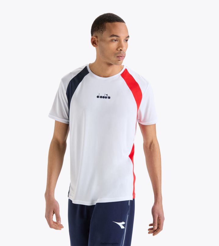 camiseta 8T8H4Z369 blanco óptico hombres Diadora vestir