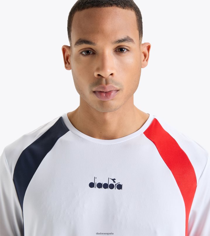 camiseta 8T8H4Z369 blanco óptico hombres Diadora vestir
