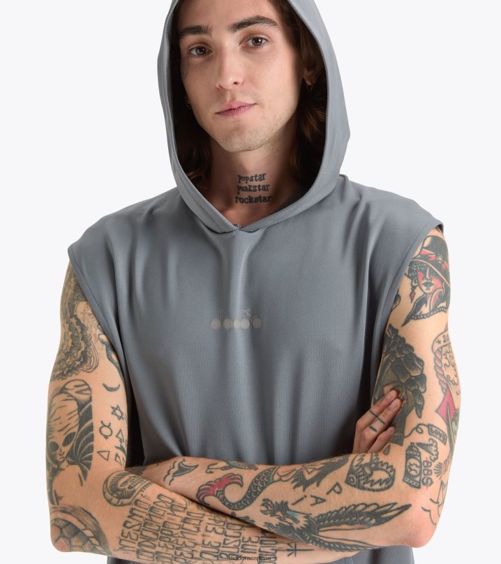 camiseta hd sl ser un pie 8T8H4Z297 gris acero hombres Diadora vestir