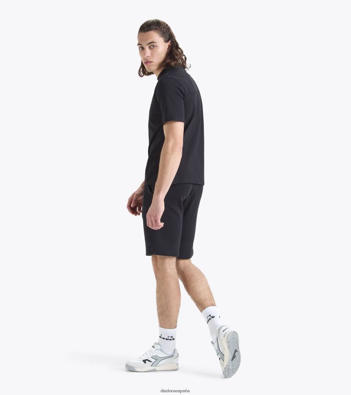 camiseta logo ss spw 8T8H4Z413 negro hombres Diadora vestir