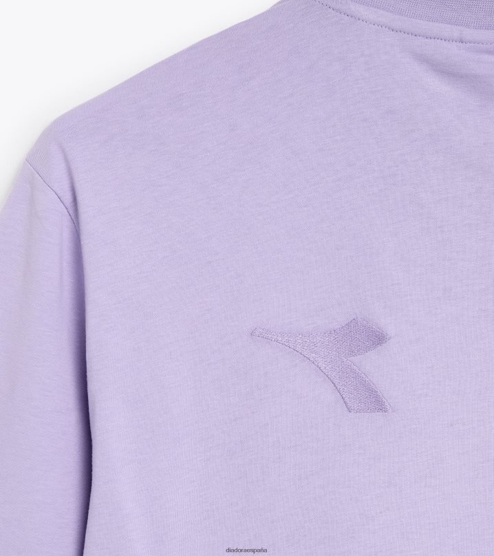 camiseta logo ss spw 8T8H4Z415 Rosa purpura hombres Diadora vestir