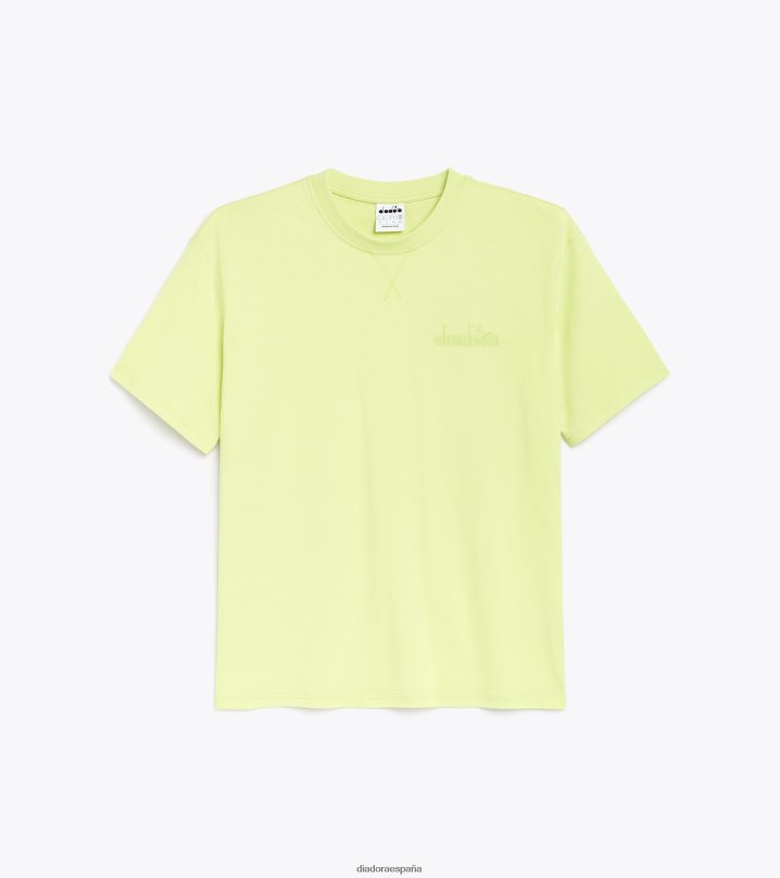 camiseta logo ss spw 8T8H4Z417 verde lima oscuro hombres Diadora vestir