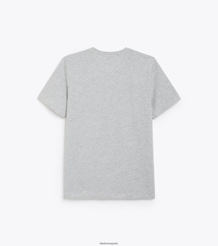 camiseta ss archivo 8T8H4Z475 melange gris medio claro hombres Diadora vestir