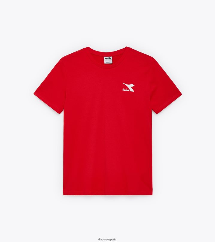 camiseta ss core 8T8H4Z481 rojo carmín hombres Diadora vestir