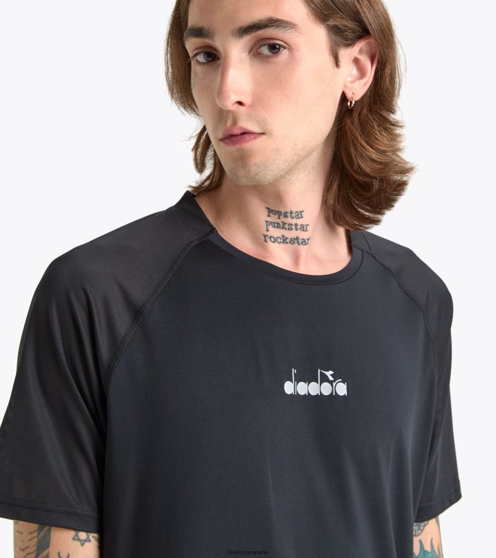 camiseta ss light be one ft 8T8H4Z363 negro hombres Diadora vestir