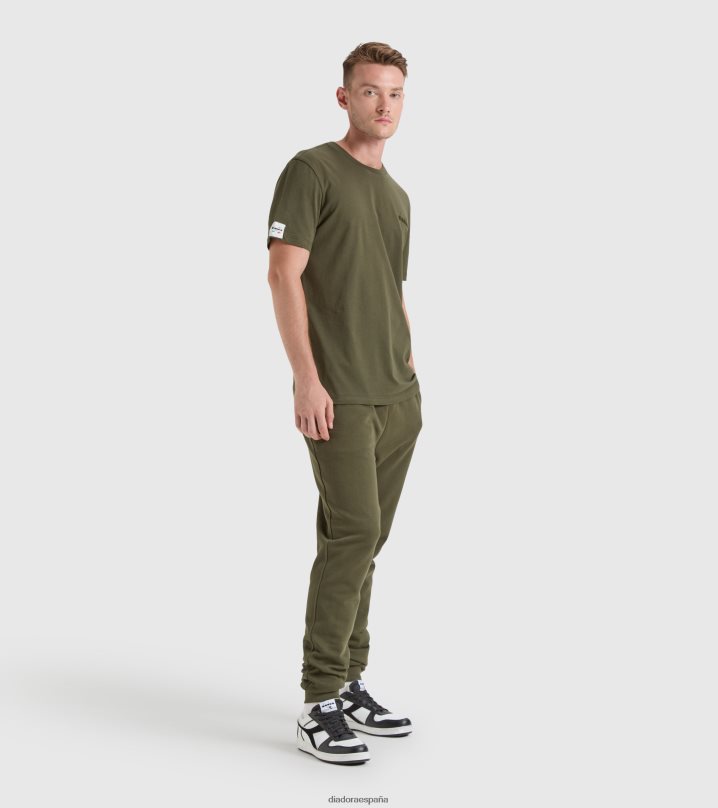 camiseta ss mii 8T8H4Z456 militar verde hombres Diadora vestir