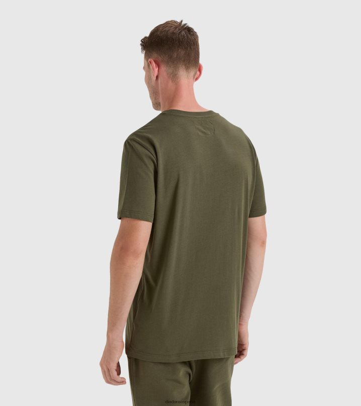 camiseta ss mii 8T8H4Z456 militar verde hombres Diadora vestir