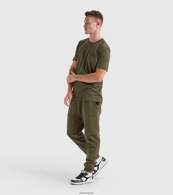 camiseta ss mii 8T8H4Z456 militar verde hombres Diadora vestir