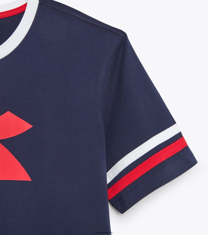 camiseta ss slam 8T8H4Z464 azul marino clásico hombres Diadora vestir