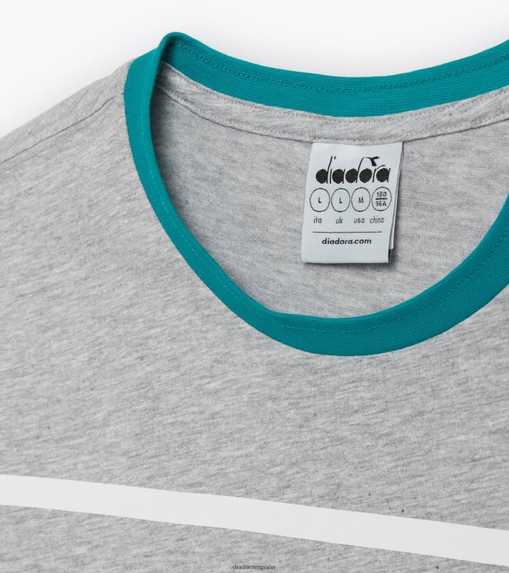 camiseta ss slam 8T8H4Z465 melange gris medio claro hombres Diadora vestir