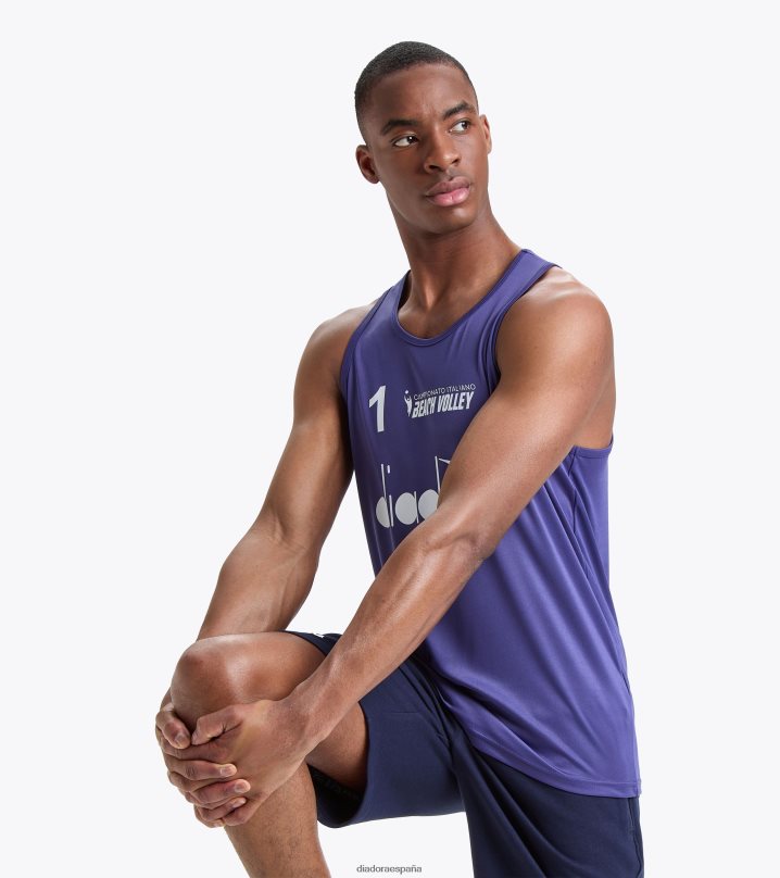 canotte gara uomo #1 campamento. italiano 23 8T8H4Z431 azul profundo hombres Diadora vestir