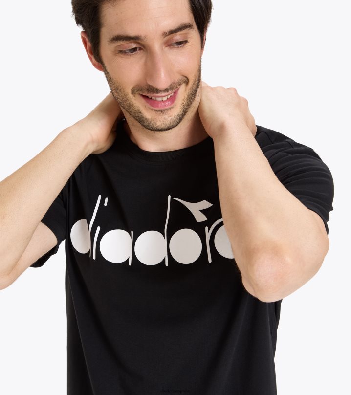 club de camisetas ss 8T8H4Z451 negro hombres Diadora vestir