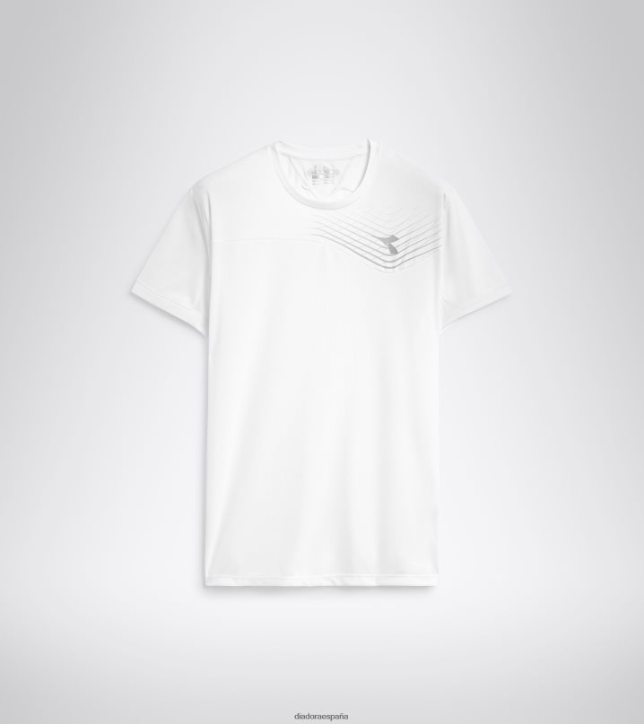 corte de camiseta 8T8H4Z441 blanco óptico hombres Diadora vestir