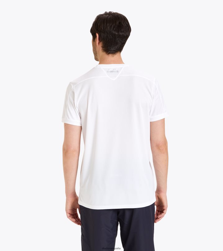 corte de camiseta 8T8H4Z441 blanco óptico hombres Diadora vestir