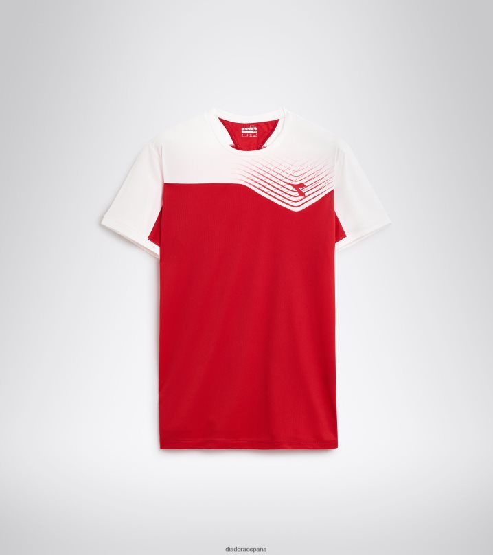 corte de camiseta 8T8H4Z442 tomate rojo hombres Diadora vestir