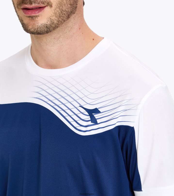 corte de camiseta 8T8H4Z443 marina saltire hombres Diadora vestir