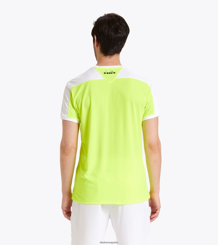 corte de camiseta 8T8H4Z444 amarillo fluo dd hombres Diadora vestir