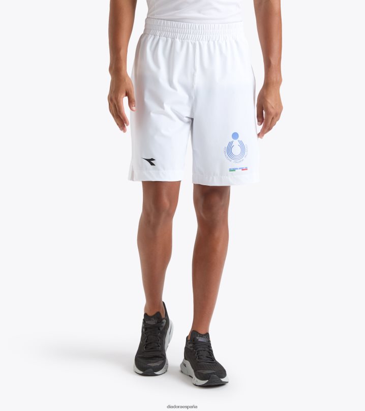 corto gara uomo bv italia 8T8H4Z276 blanco óptico hombres Diadora vestir