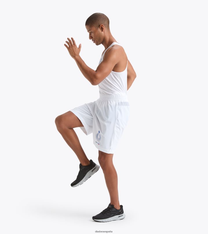 corto gara uomo bv italia 8T8H4Z276 blanco óptico hombres Diadora vestir