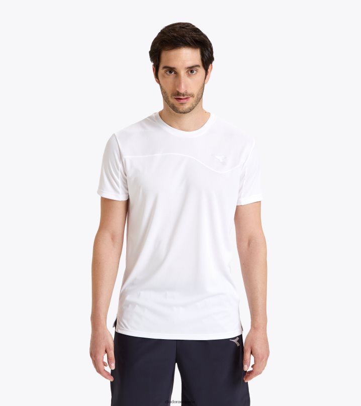 equipo de camiseta 8T8H4Z457 blanco óptico hombres Diadora vestir