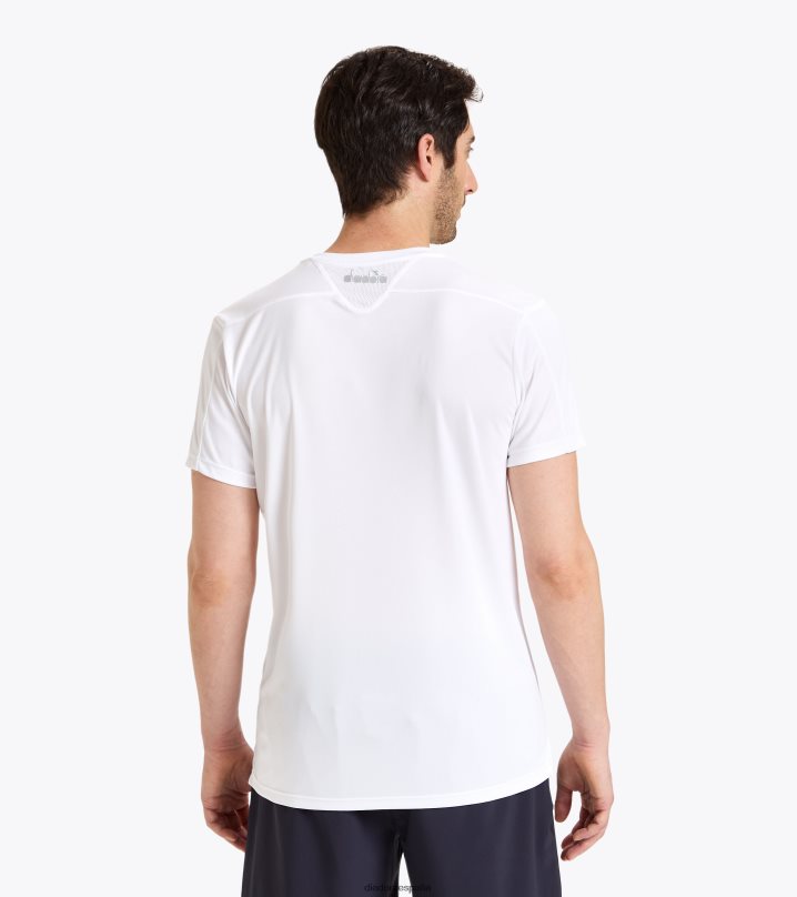 equipo de camiseta 8T8H4Z457 blanco óptico hombres Diadora vestir