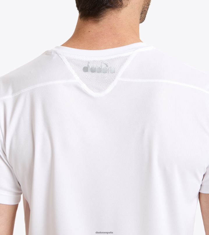 equipo de camiseta 8T8H4Z457 blanco óptico hombres Diadora vestir