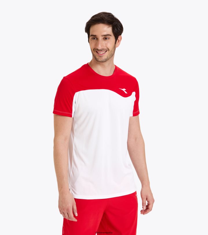 equipo de camiseta 8T8H4Z458 tomate rojo hombres Diadora vestir
