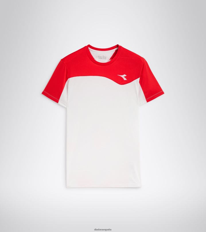 equipo de camiseta 8T8H4Z458 tomate rojo hombres Diadora vestir