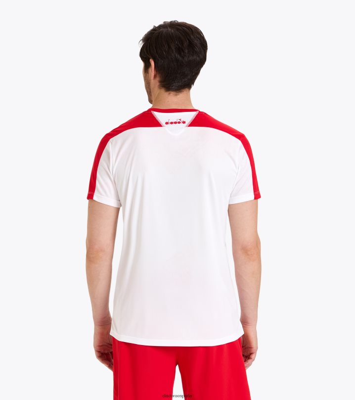 equipo de camiseta 8T8H4Z458 tomate rojo hombres Diadora vestir