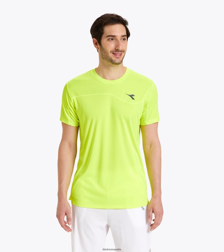 equipo de camiseta 8T8H4Z461 amarillo fluo dd hombres Diadora vestir