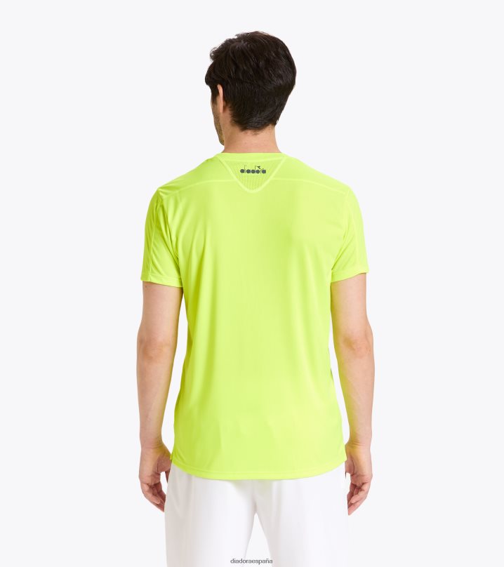 equipo de camiseta 8T8H4Z461 amarillo fluo dd hombres Diadora vestir