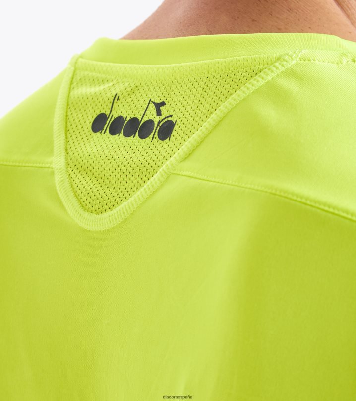 equipo de camiseta 8T8H4Z461 amarillo fluo dd hombres Diadora vestir