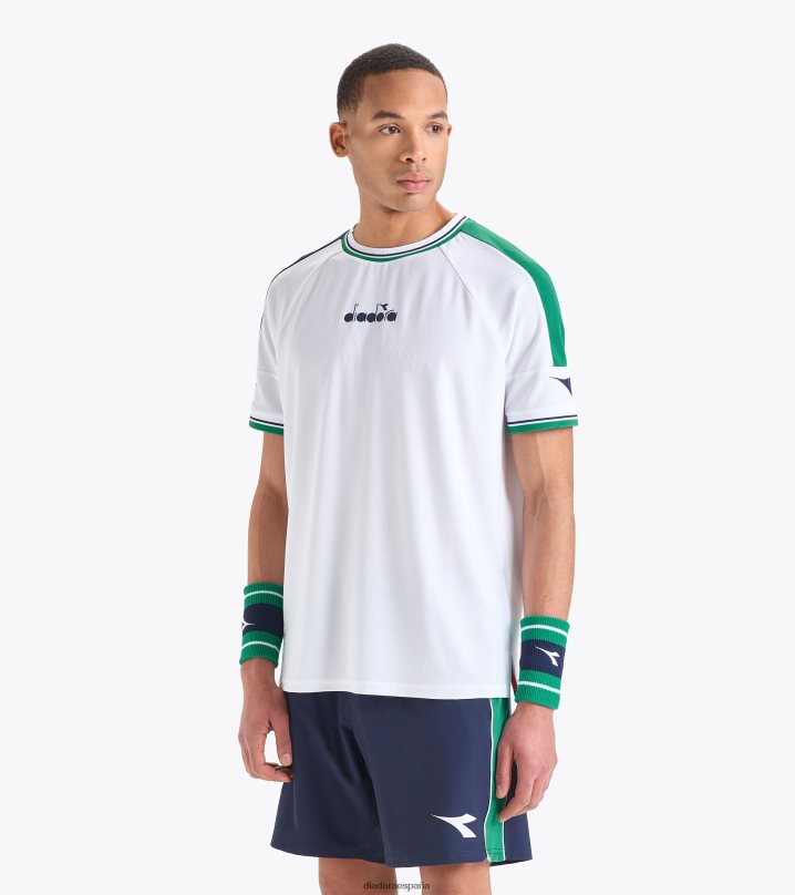 icono de camiseta ss 8T8H4Z329 blanco óptico hombres Diadora vestir