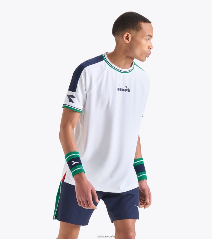icono de camiseta ss 8T8H4Z329 blanco óptico hombres Diadora vestir