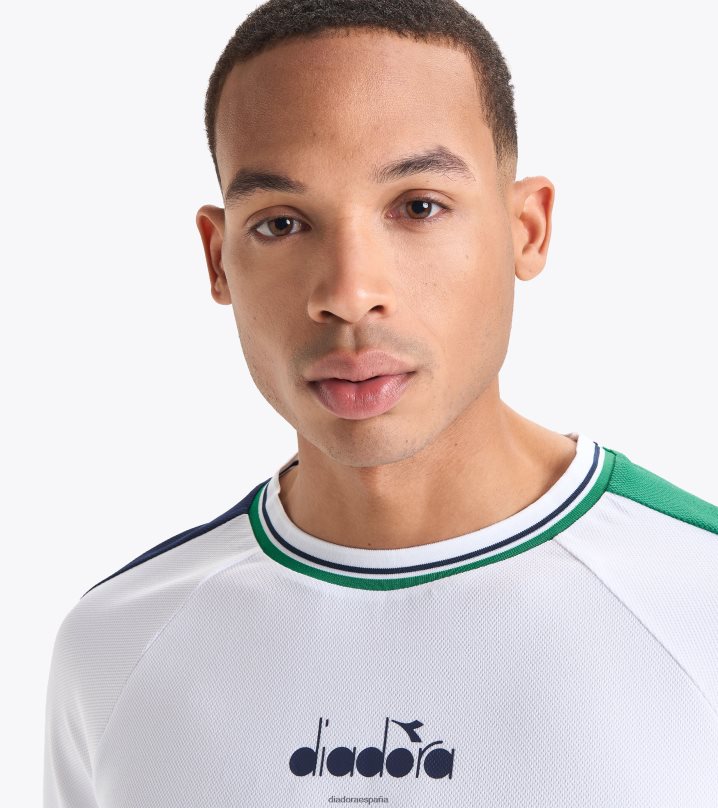 icono de camiseta ss 8T8H4Z329 blanco óptico hombres Diadora vestir